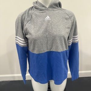 Adidas Gray and Blue Hoodie